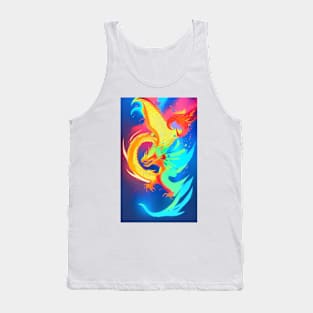 Colorful Hippie Popculture Beautiful Dragon Tank Top